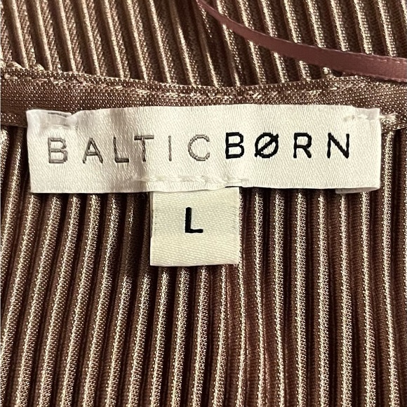 Baltic Born Mauve Pleated Midi Dress Size L - Picture 7 of 9